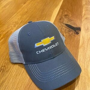 Chevrolet Gray and White Trucker Hat